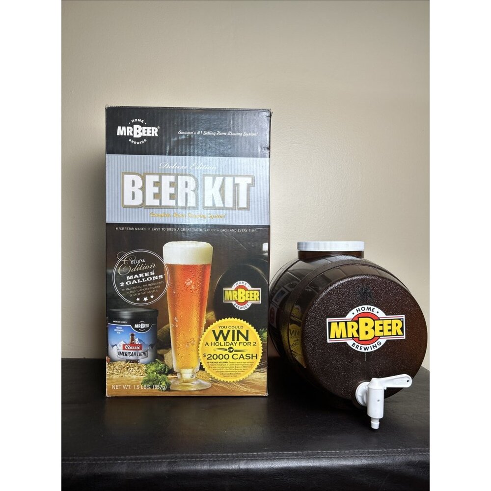 Mr Beer Home Brewing Kit 2 Gallon Brown Plastic Keg Replacement Barrel Fermenter
